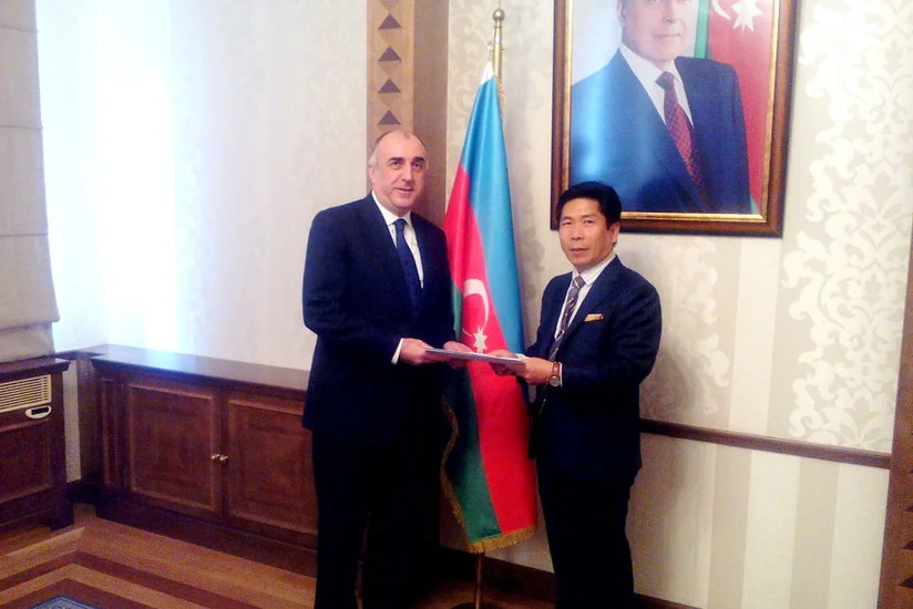 Elmar Məmmədyarov Koreya Respublikasının Azərbaycana yeni təyin olunan səfirini qəbul edib