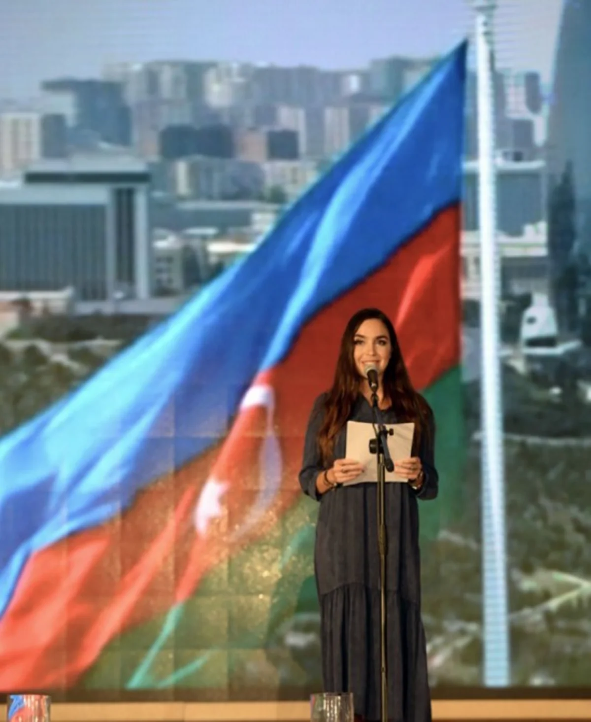 Leyla Əliyeva Qəbələdə keçirilən “Poeziya günü”ndə öz şeirlərini səsləndirib