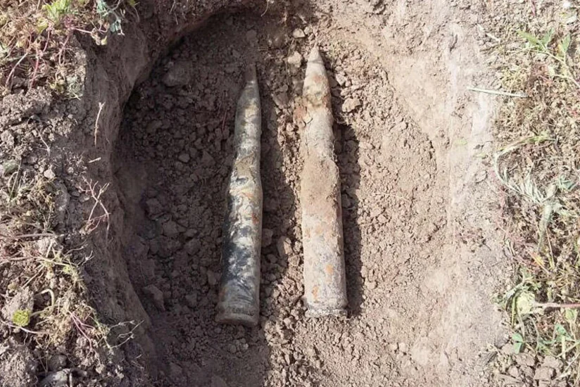 Füzulidə əkin sahəsində zenit top mərmisi tapılıb