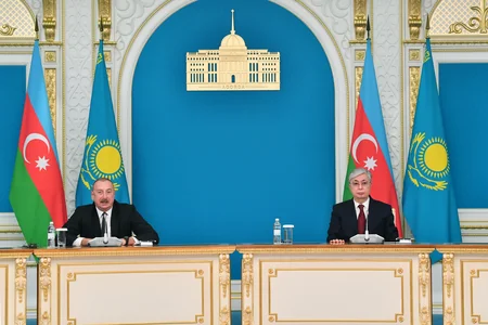 Presidents of Azerbaijan and Kazakhstan make press statements (UPDATED)