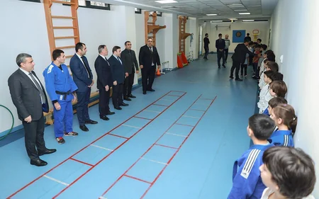 Kaspi Liseyinin Ağ şəhər filialında cüdo zalının açılışı olub