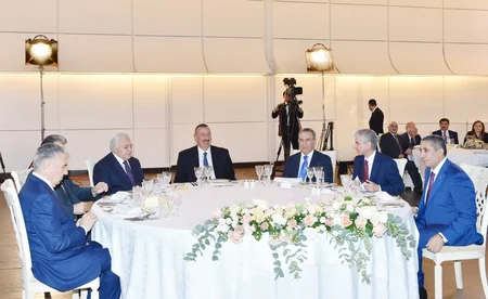 President Ilham Aliyev attends ceremony on 25th anniversary of founding of New Azerbaijan Party