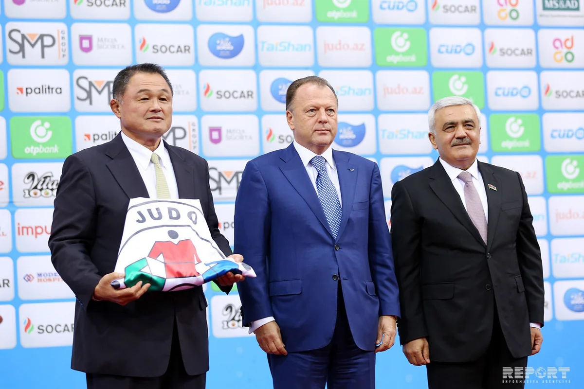 Bakıda cüdo üzrə dünya çempionatının bayrağının ötürülməsi mərasimi keçirilib