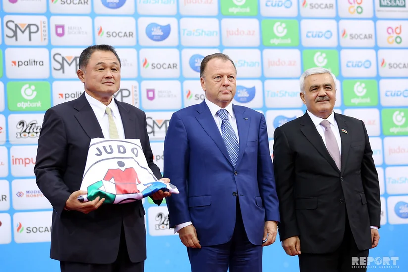 Bakıda cüdo üzrə dünya çempionatının bayrağının ötürülməsi mərasimi keçirilib