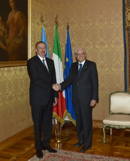 ​Azərbaycan prezidenti italiyalı həmkarı ilə görüşüb