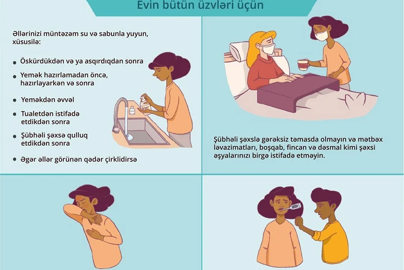 Evdə karantinə alınan şəxslərə qulluq qaydaları