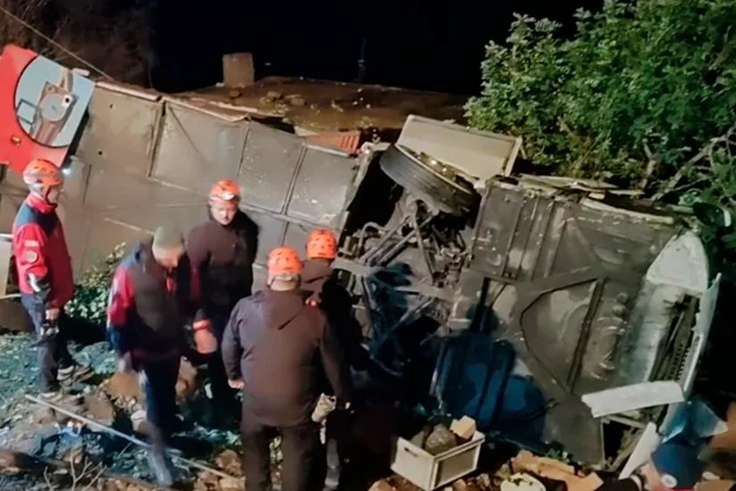 Türkiyədə avtobus aşıb, bir nəfər ölüb, 32 nəfər yaralanıb