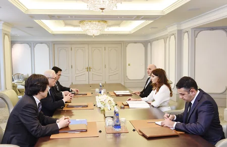First VP Mehriban Aliyeva meets with Foreign Policy Adviser to Japanese PM