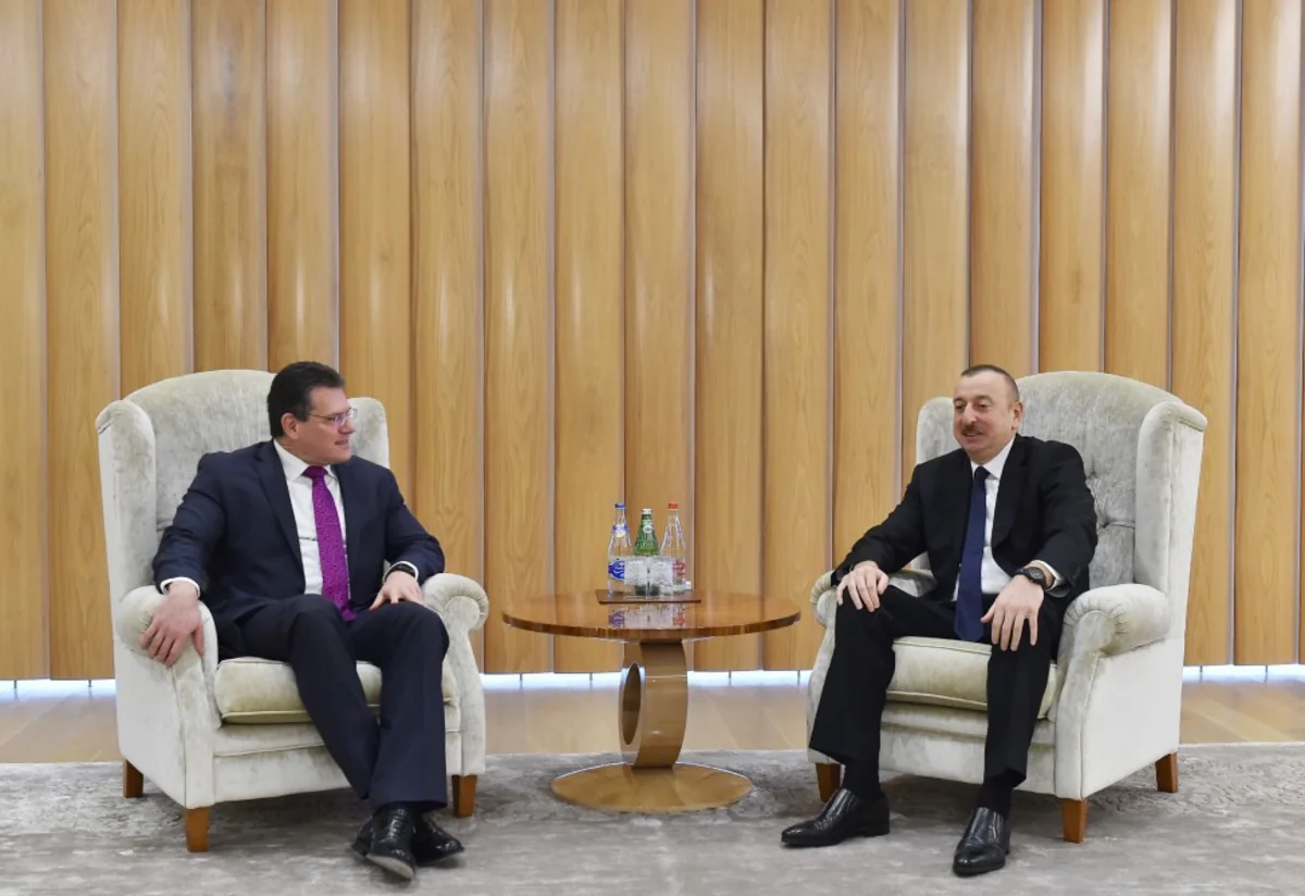 President Ilham Aliyev meets with Maroš Šefčovič