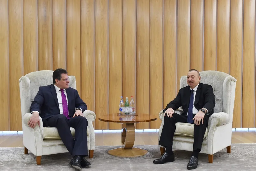 Президент Aзербайджана Ильхам Алиев встретился с вице-президентом Европейской комиссии по Энергетическому союзу