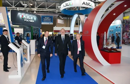 Prezident İlham Əliyev XXVI Beynəlxalq “Xəzər Neft və Qaz-2019” sərgi və konfransının açılışında iştirak edib - YENİLƏNİB
