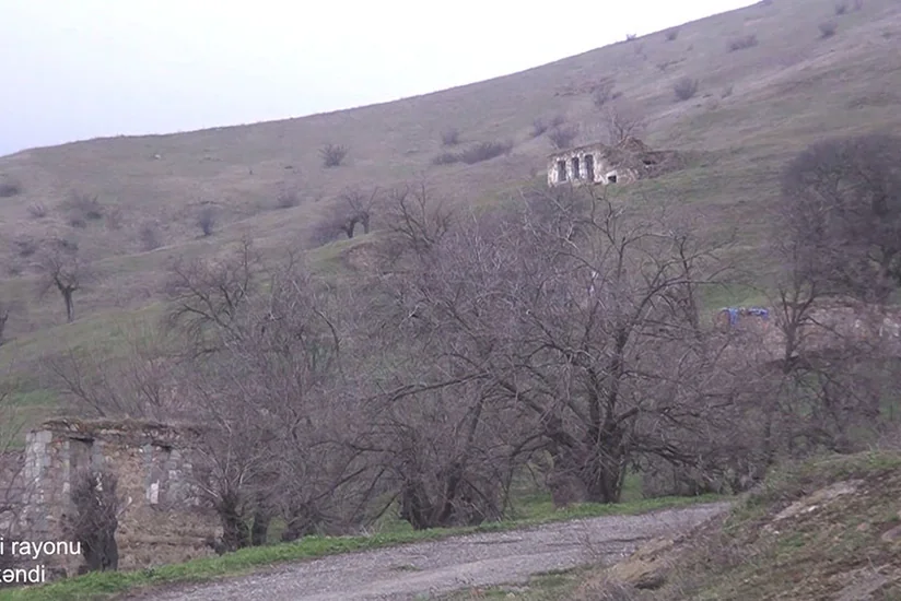 Footage from Arysh village of Fuzuli district