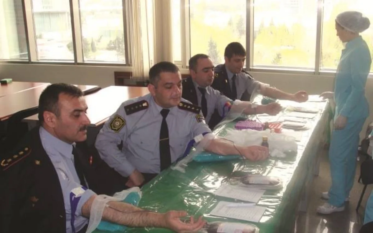 Bakı Şəhər Baş Polis İdarəsində qanvermə aksiyası keçirilib
