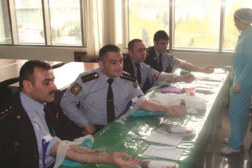 Bakı Şəhər Baş Polis İdarəsində qanvermə aksiyası keçirilib