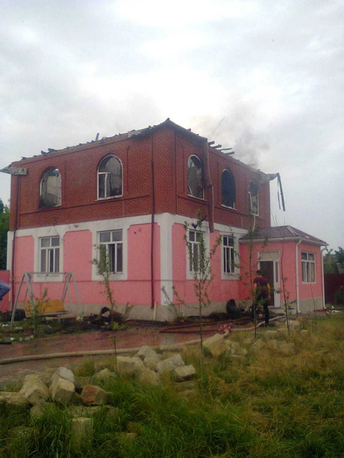 В Лянкяране сгорел двухэтажный дом