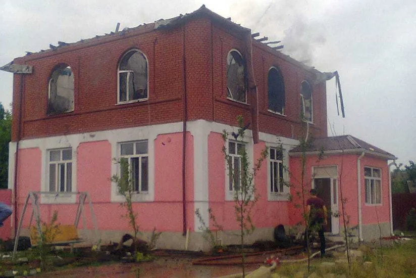 В Лянкяране сгорел двухэтажный дом