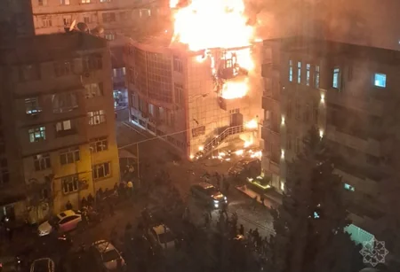 Пожар на объекте в Бинагадинском районе Баку потушен