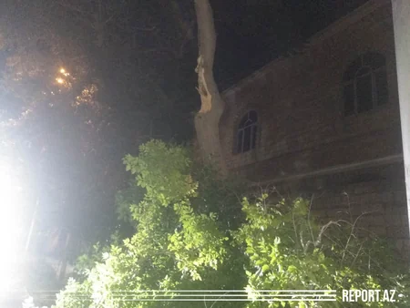 Güclü külək paytaxtda bir sıra fəsadlar törədib