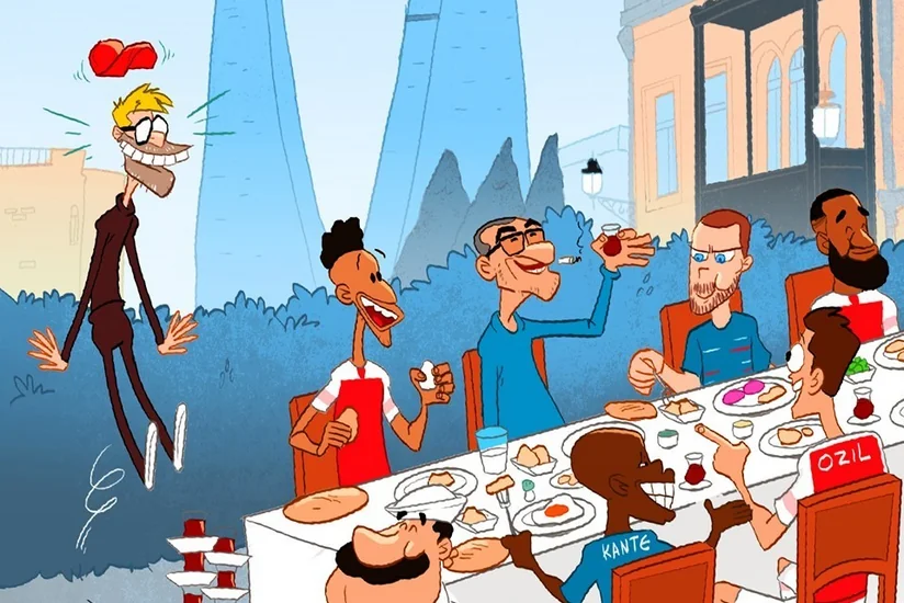 Omar Momani Kloppun Bakı barədə fikirlərinə karikatura ilə cavab verib