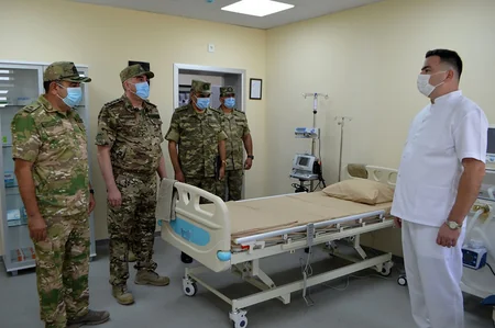 Gəncədə Hərbi Hospitalın yeni inşa edilmiş şöbəsinin açılışı olub