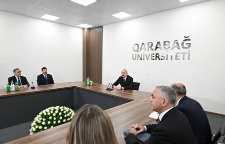 Prezident İlham Əliyev Qarabağ Universitetinin təmirdən sonra açılışında iştirak edib - YENİLƏNİB-4