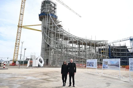 President Ilham Aliyev and First Lady Mehriban Aliyeva attend several openings and inspect construction work in Shusha