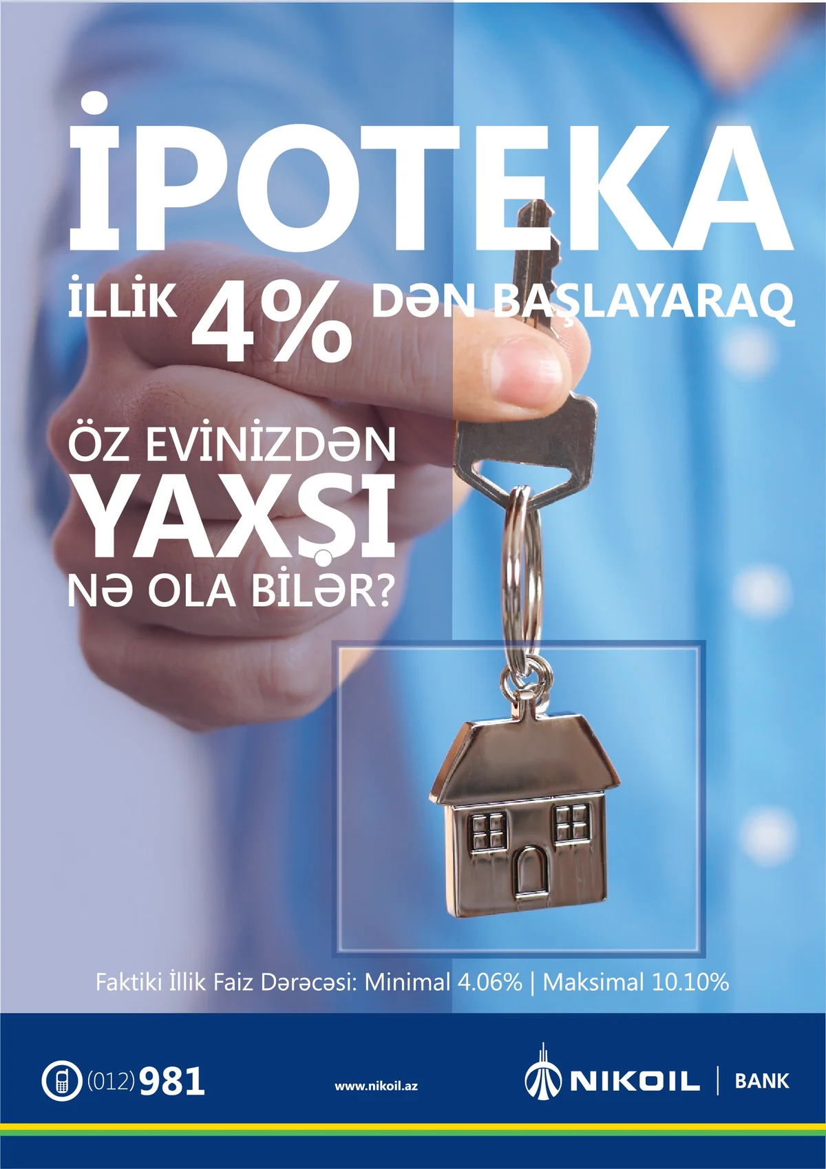 Nikoil Bankın güzəştli ipoteka kreditləşməsi 4 mln. manata çatıb