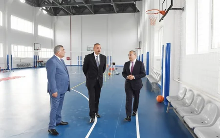 Prezident Zuğulba tədris idman bazasının açılışında iştirak edib - YENİLƏNİB