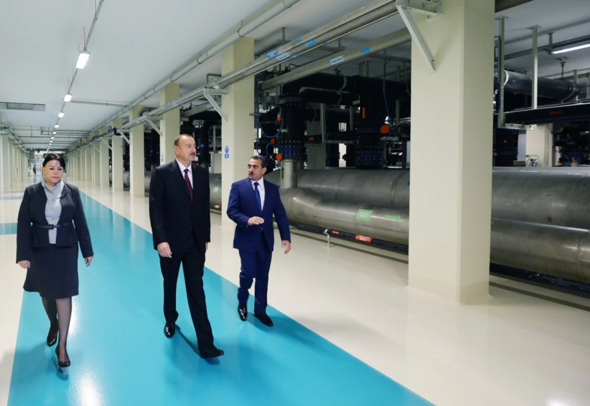 Prezident İlham Əliyev Ceyranbatan Ultrasüzgəcli Sutəmizləyici Qurğular Kompleksinin açılışında iştirak edib
