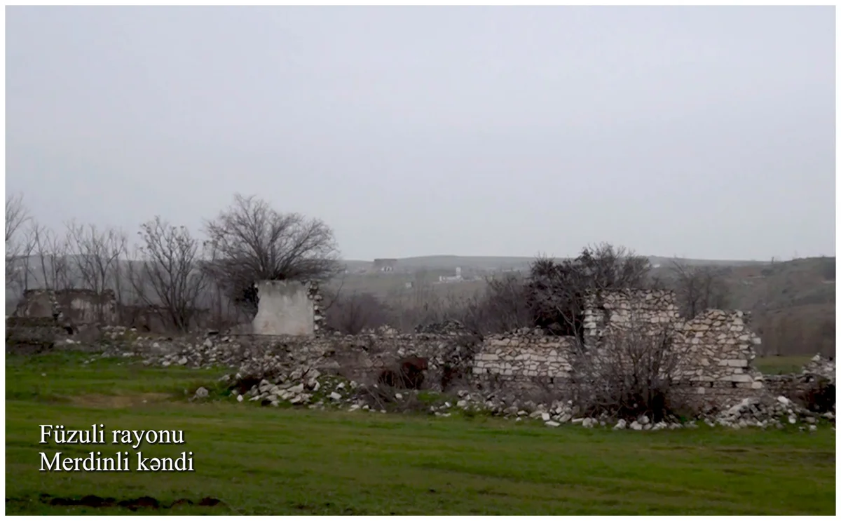 Footage from Merdinli village of Fuzuli