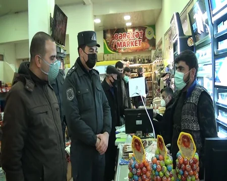 Kürdəmirdə maska taxmayan sakinlər cərimələnib