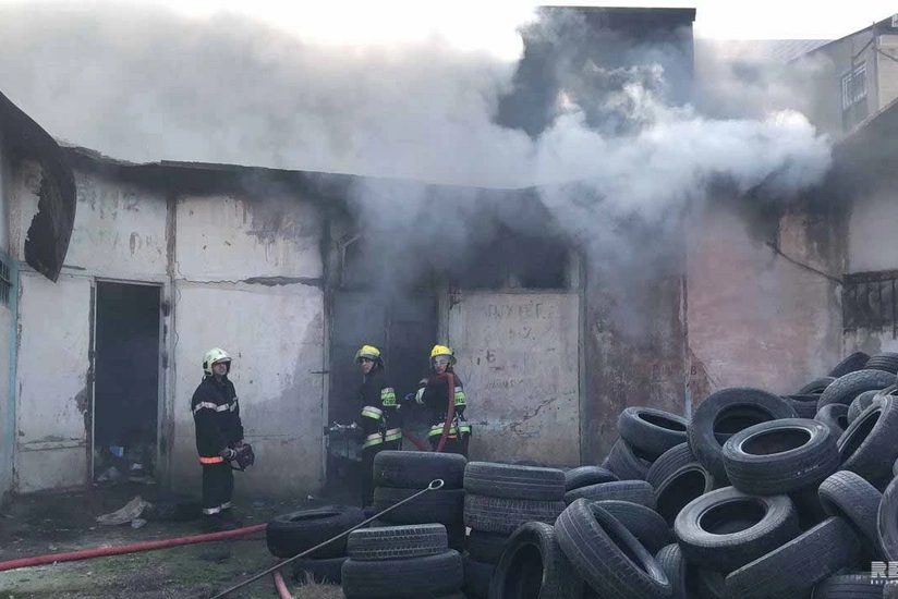 Sumqayıtda mağaza yanıb - FOTO - VİDEO - YENİLƏNİB