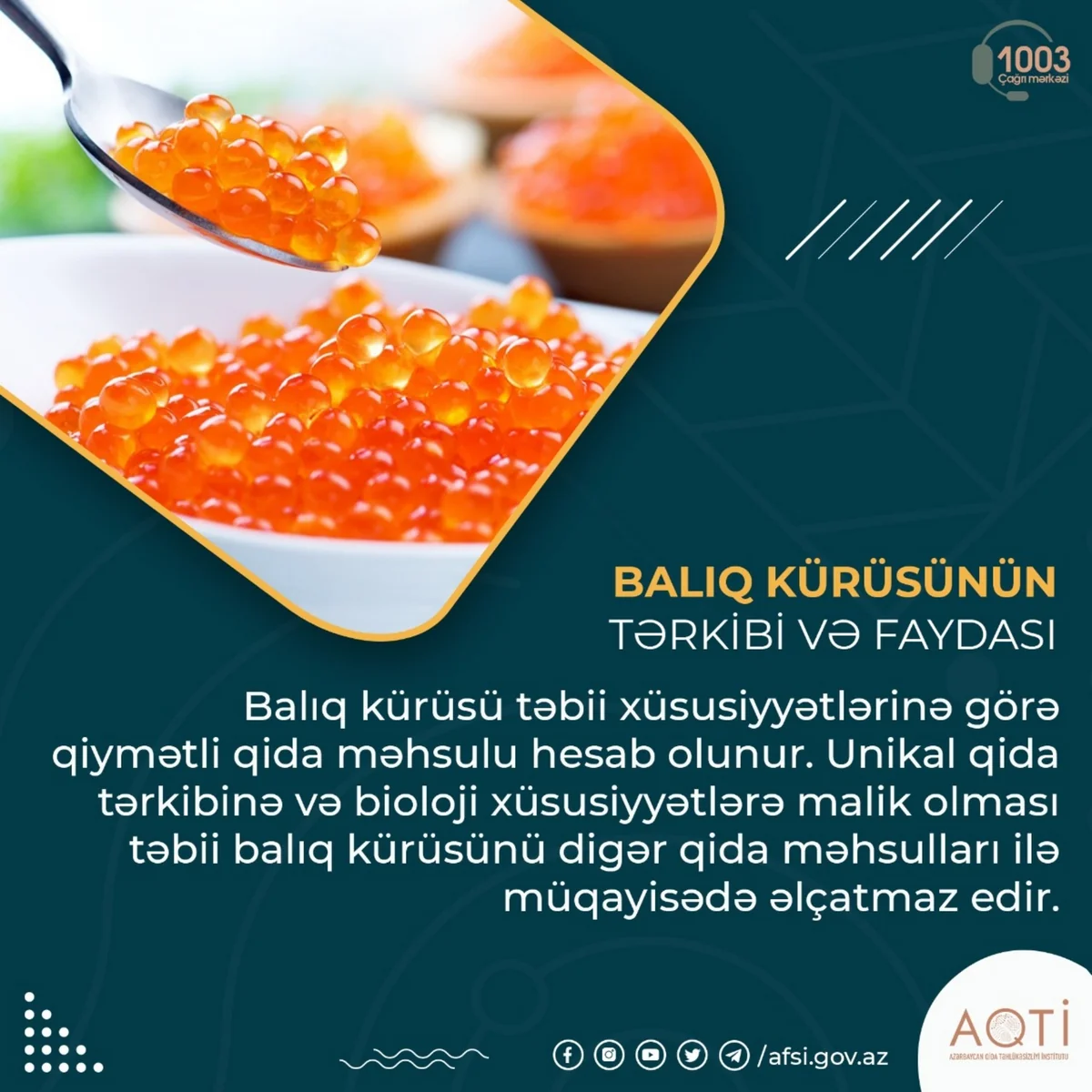 Balıq kürüsünün insan orqanizmi üçün faydaları açıqlanıb