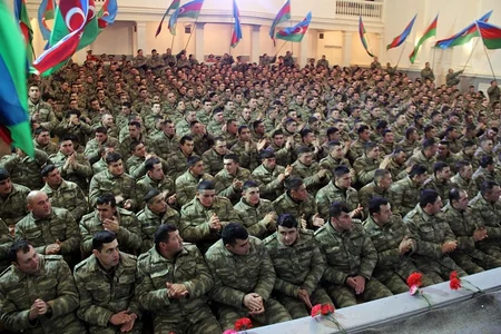 Gəncə qarnizonunda Həzi Aslanovun 110 illiyinə həsr olunan kinofilmlər festivalı başlanıb - VİDEO
