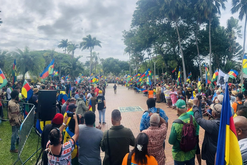 Yeni Kaledoniyada Fransa əleyhinə aksiya: afişanın əsas loqosu kimi İlham Əliyevin Dəmir yumruğu seçilib