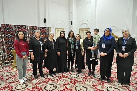 Leyla Əliyeva Qubada şəhid övladları ilə birgə Novruz şənliyində iştirak edib