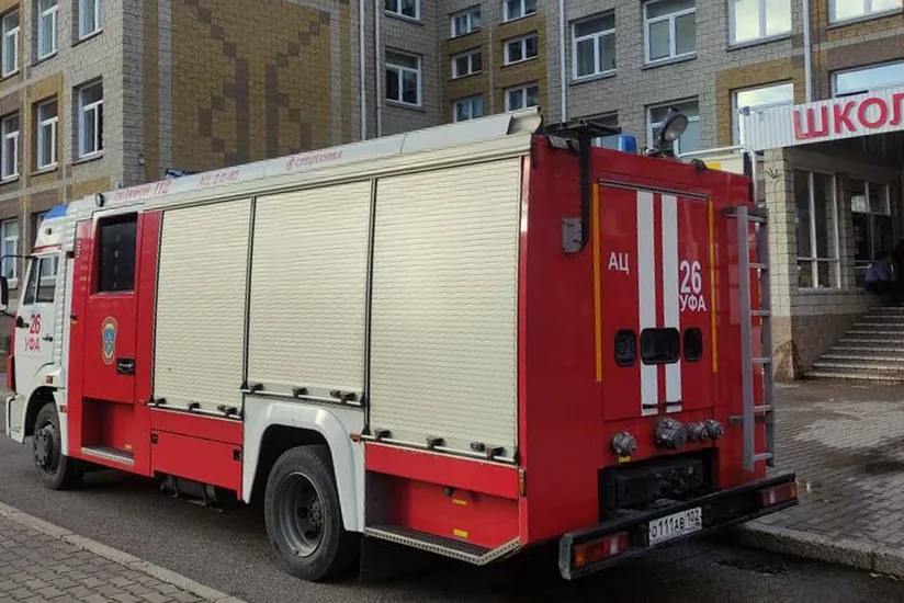 В Уфе из-за пожара из школы эвакуировали более 550 человек