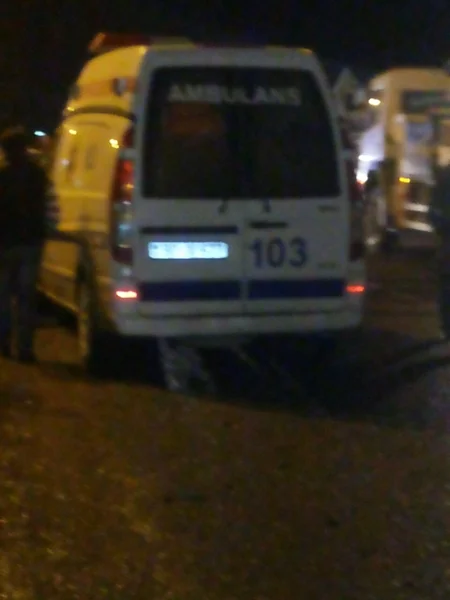 ​Lənkəranda yaralı aparan Ambulance qəzaya düşüb - FOTO