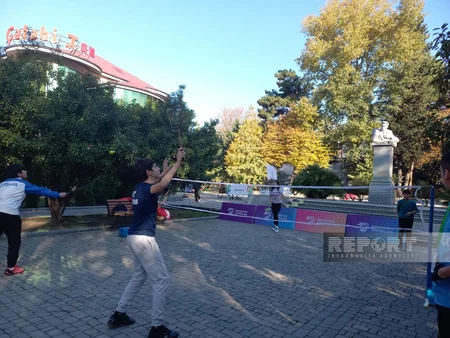 Şəkidəki ilk idman festivalından reportaj