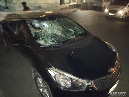 Sabunçuda sərxoş piyadanı maşın vurub - FOTO