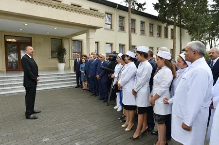 President of Azerbaijan viewed Bilasuvar Central District Hospital after major overhaul