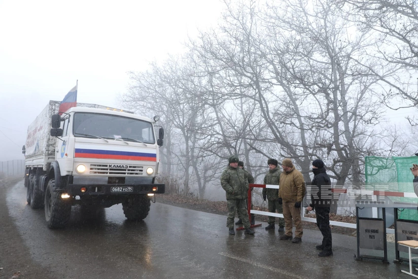 Peacekeepers' supply vehicles pass freely along Shusha-Khankandi road again - VIDEO
