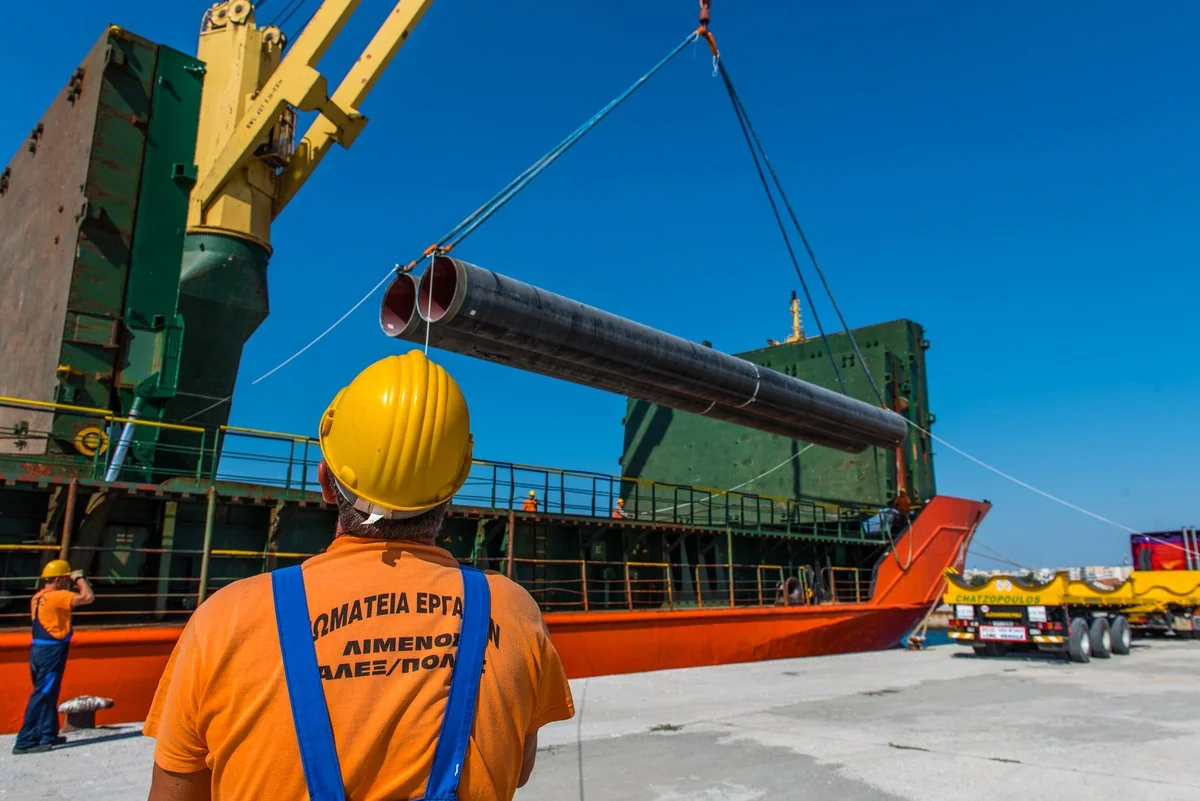 14,000 TAP line pipes reached Greece and Albania