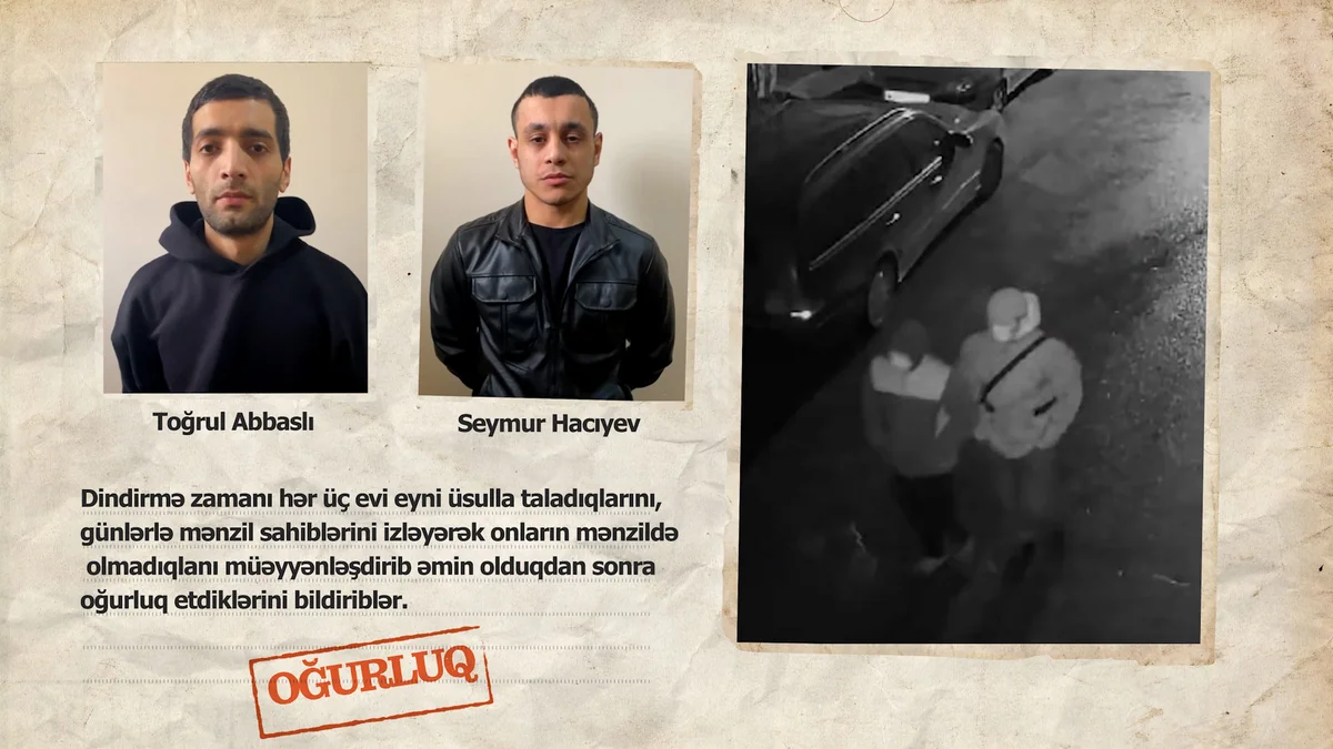 Bakıda 3 evdən antik əşyalar və 30 min manatlıq qızıl oğurlayanlar saxlanılıb
