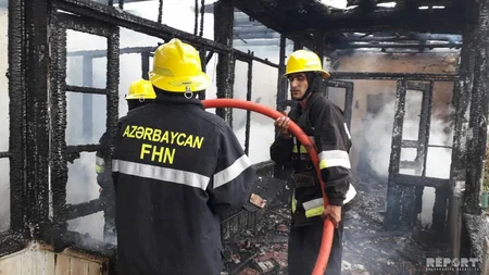 Kürdəmirdə fərdi yaşayış evi yanıb - FOTO - VİDEO - YENİLƏNİB