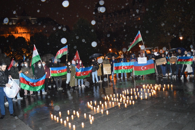 Budapeştdə Bərdə terroruna etiraz bildirilib