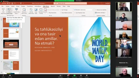 Dünya Su Resursları Günü ilə bağlı videokonfrans keçirilib