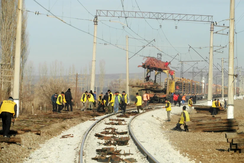 Ağstafa dəmir yolu stansiyasında baş yolların əsaslı təmirinə başlanılır