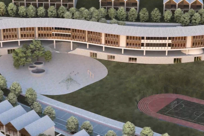 New school under construction in Kalbajar