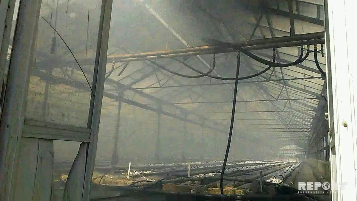 Lənkəranda partlayışla müşahidə olunan yanğın baş verib - FOTO